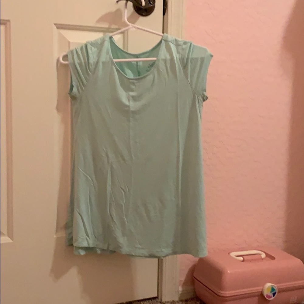sparkly mint shirt